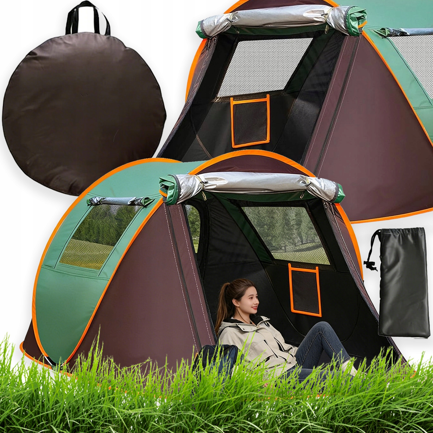 Stan Kempingový Samorozkládací Voděodolný Moskytiéra Pro 4 Osoby Pop-up