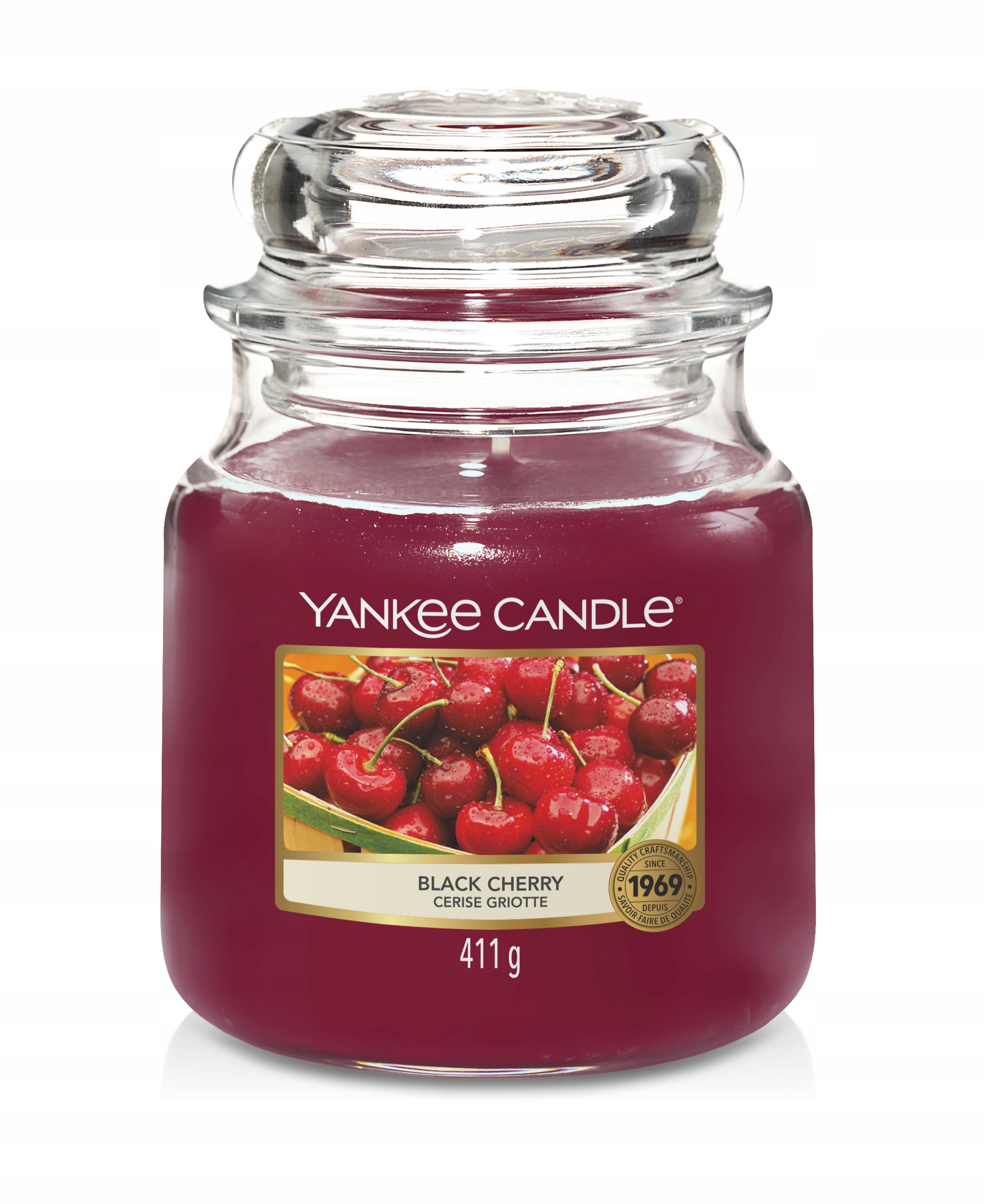 

Świeca tradycyjna Black Cherry Yankee Candle