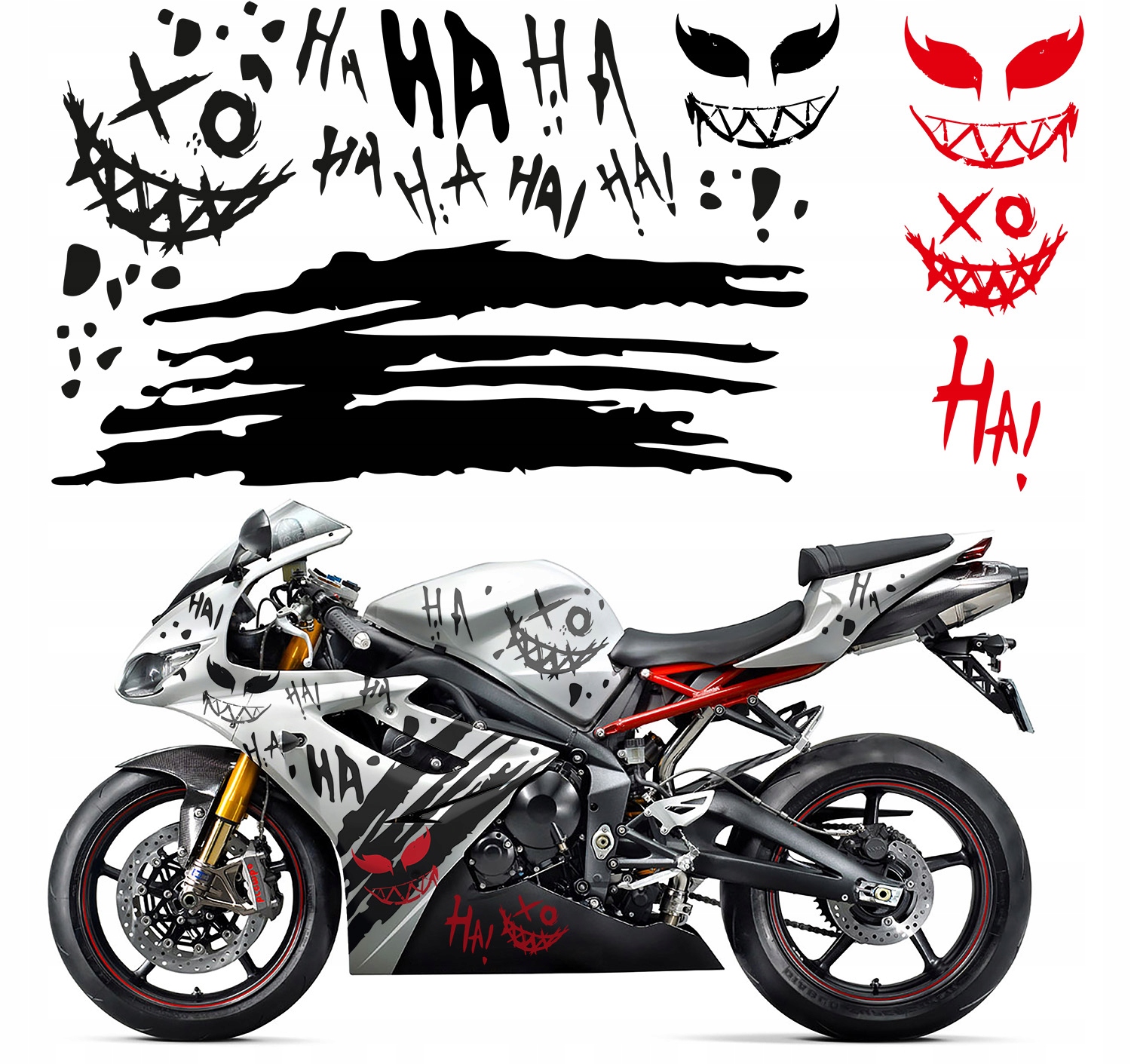 

Naklejki na Motocykl Motyw 2 Ha Ha Ha 44cm x 185cm