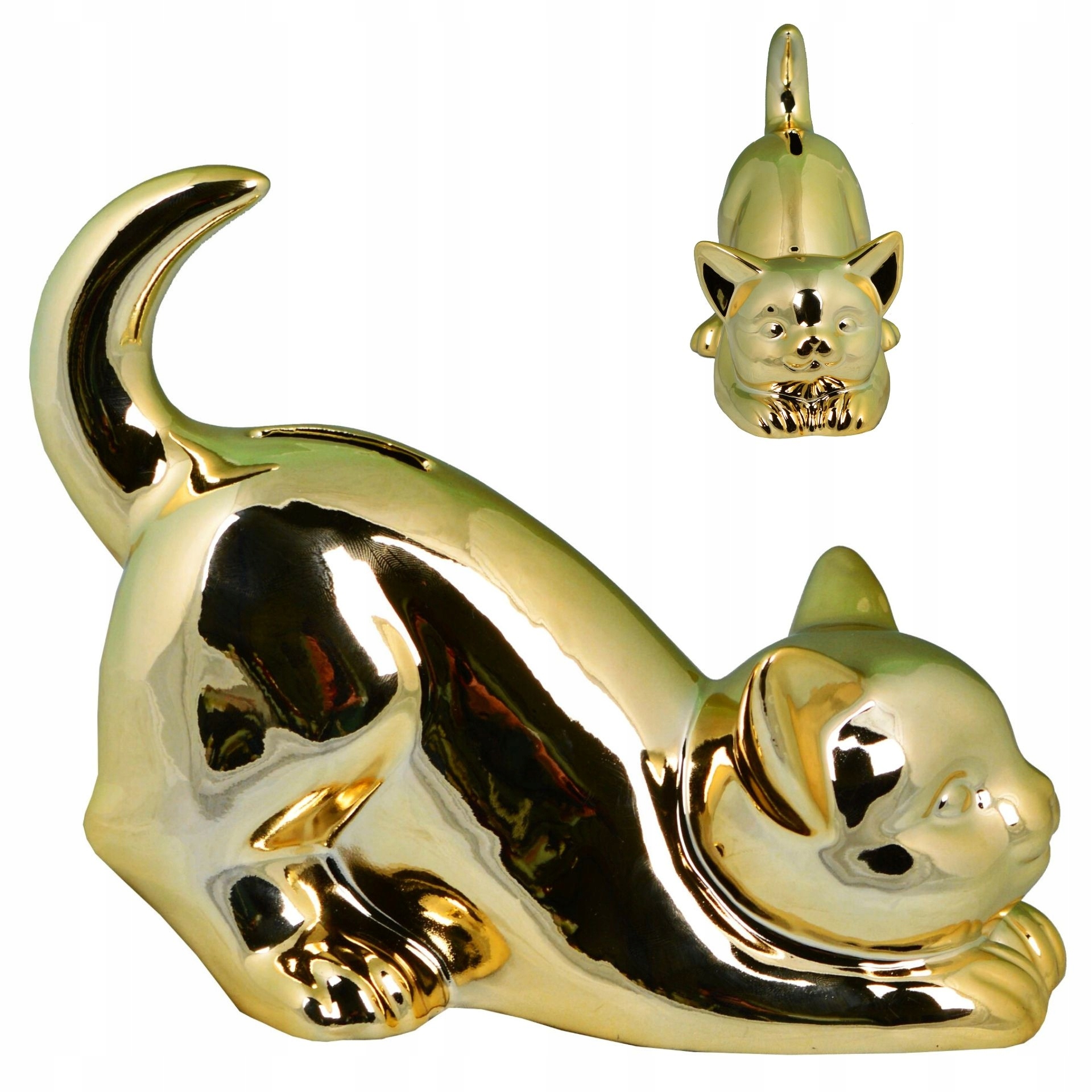 

Skarbonka Duża Otwierana Ceramiczna Kot Złota 18cm