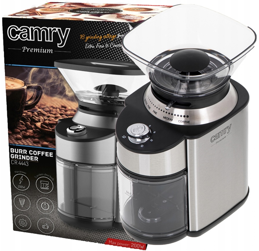 Młynek elektryczny Camry Cr 4443 200 W srebrny/szary