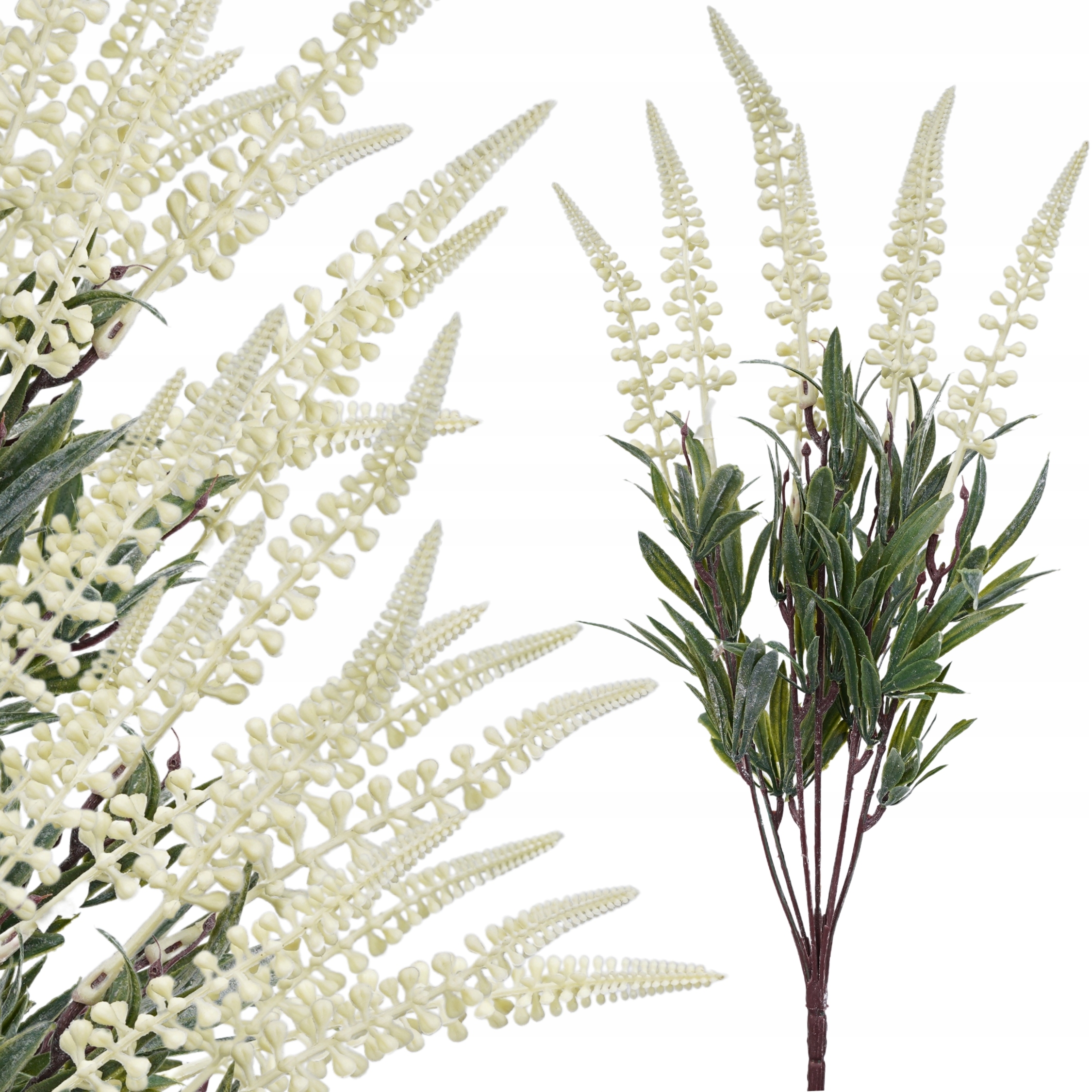 SZTUCZNE KWIATY LAWENDA 40 cm GAŁĄZKI SZTUCZNE LIŚCIE LAWENDY DO STROIKA