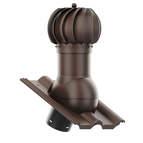 Otočný kulový větrací komín ⌀ 150 mm pro Classic Star, Elegant Hnědá