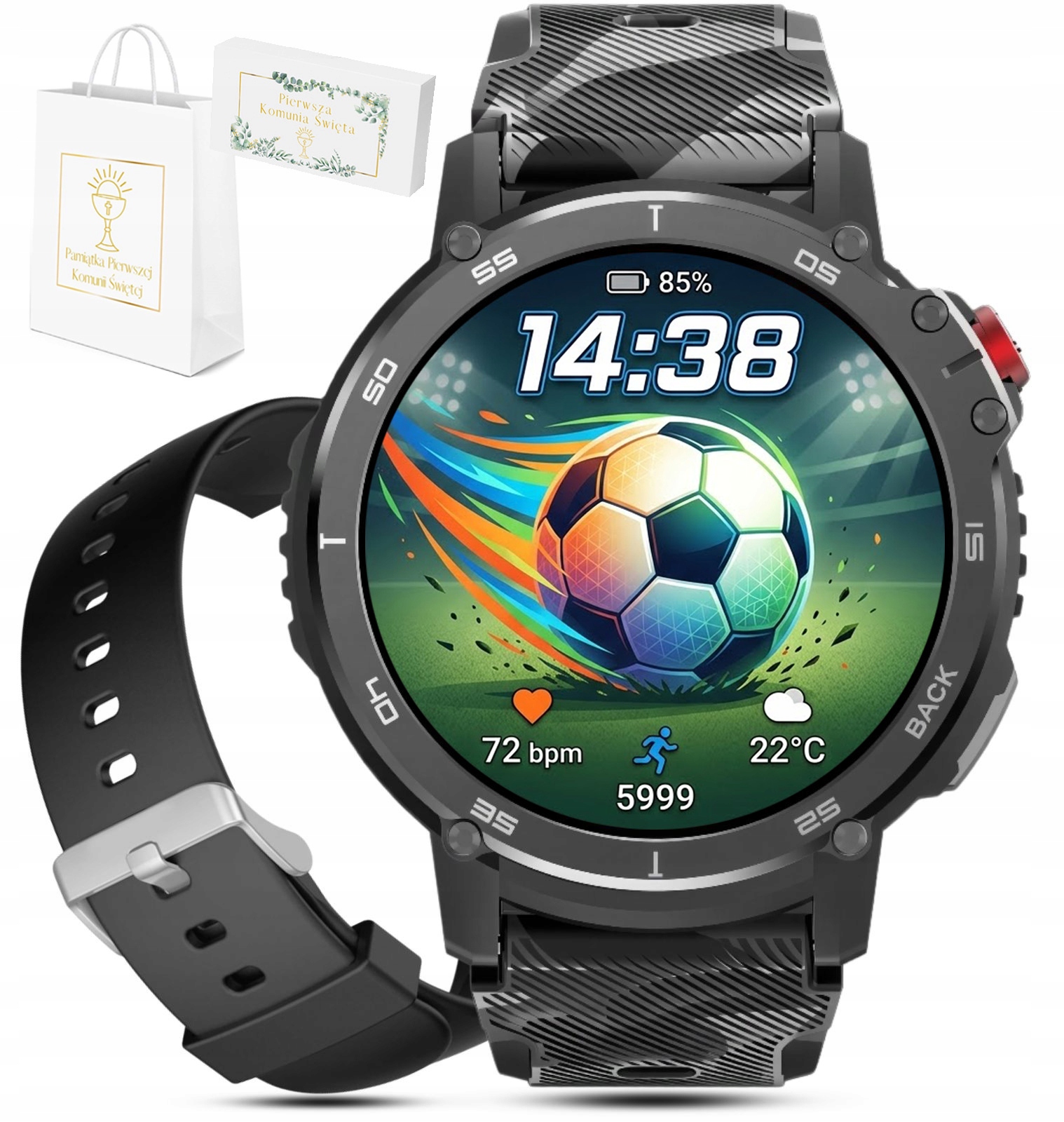 Dětské hodinky pro svaté přijímání Chytré Hodinky maskáčový Menu Pl 400 mAh Rozhovory Sport