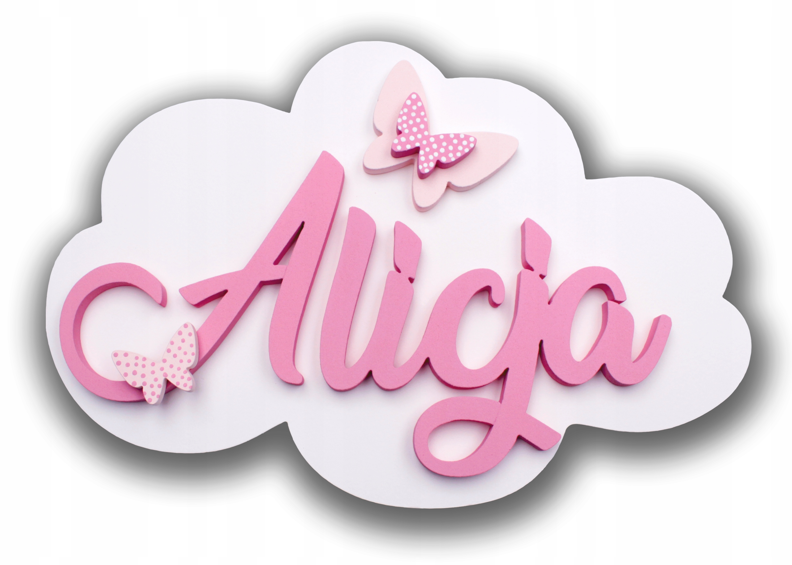 CHMURKA LITERKI IMIĘ DZIECKA 3D PREZENT NA ROCZEK