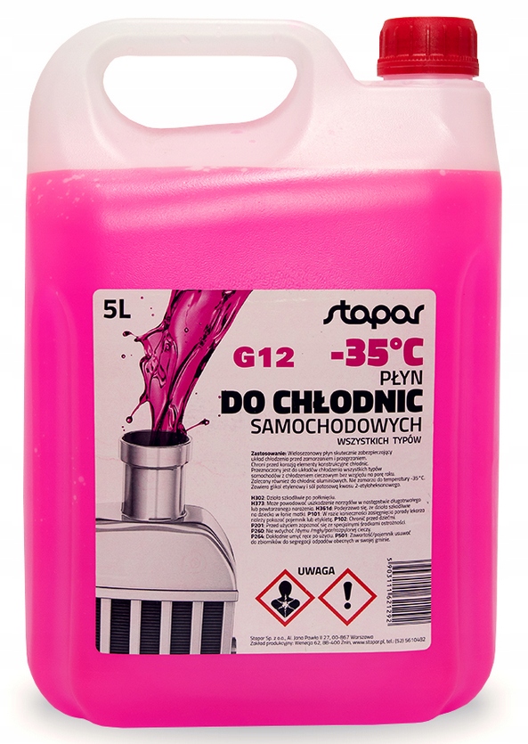 

Płyn Do Chłodnic Chłodniczy G12 5L Różowy