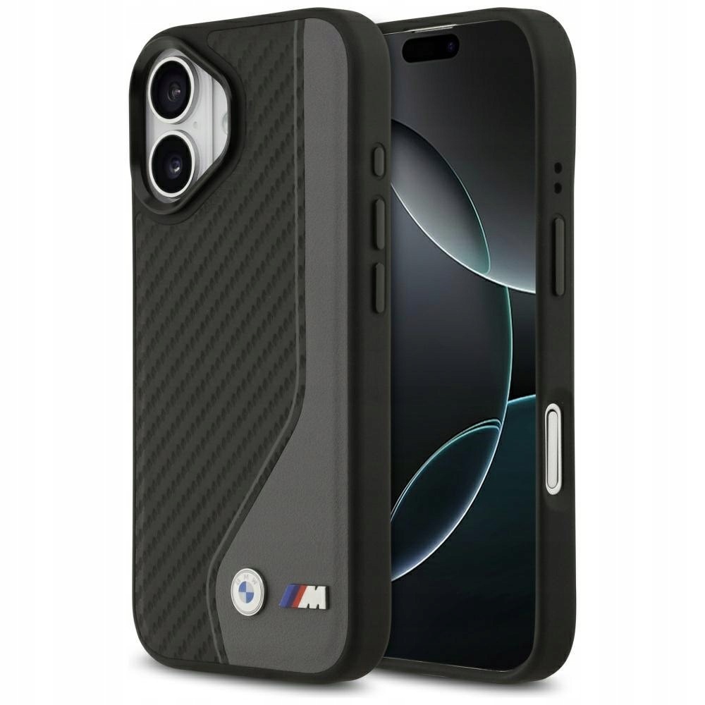 Etui Bmw M Carbon Logo MagSafe do iPhone 17 antracyt