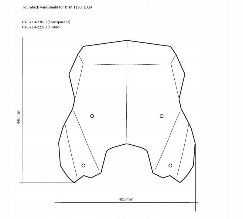 MB Szyba turystyczna L Touratech do KTM Dopasowanie do pojazdu produkt dedykowany