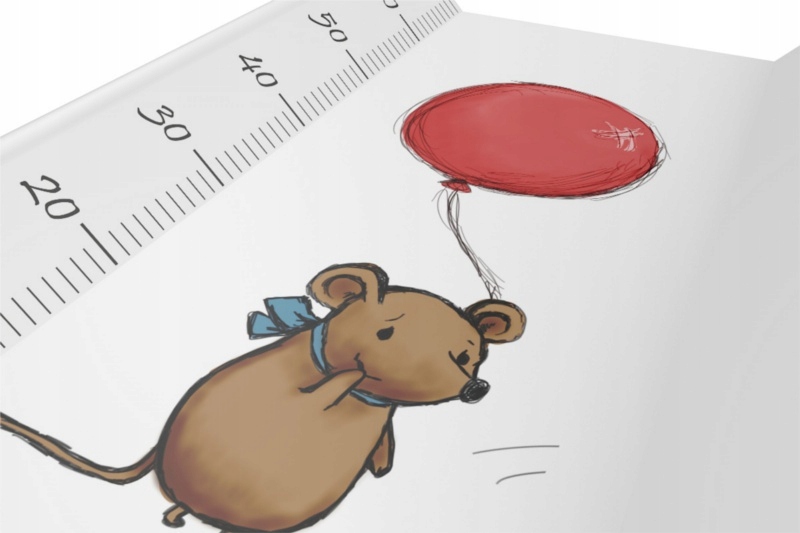 USZTYWNIONY PRZEWIJAK 70x47 ŁÓŻECZKO KOMODĘ MYSZ Z BALONEM Stan opakowania oryginalne