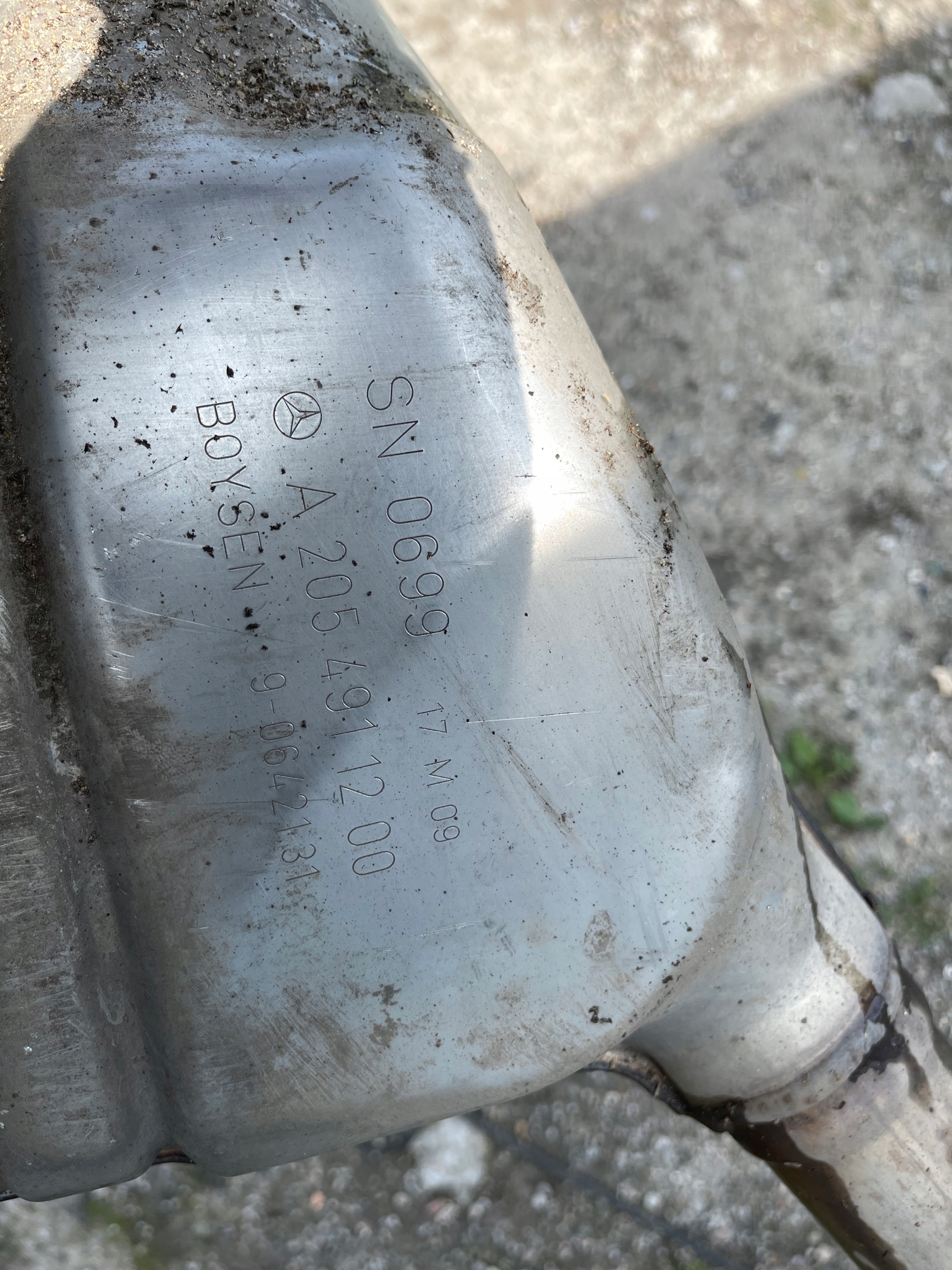 exhaust pipe TLUMIK complete MERCEDES W213 E KLASA E200 2.0CGI A2054911200