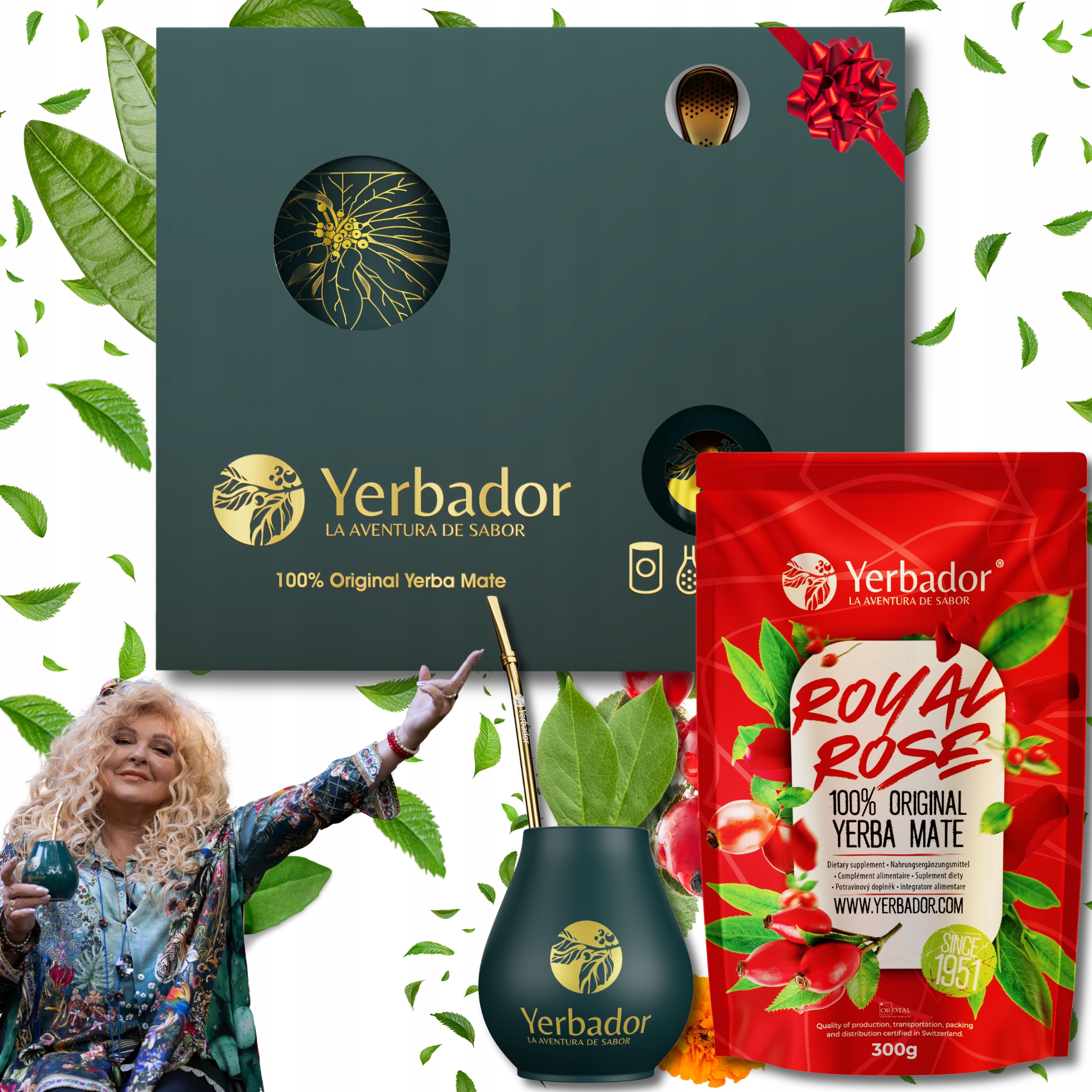 Levně Yerba Mate Startovací Sada Yerbador Královské zahrady Růžová růže Matero