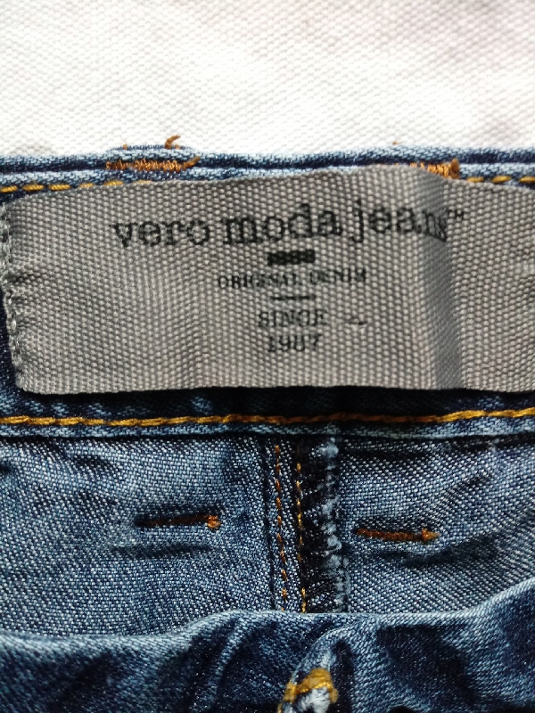 Vero Moda spodnie jeansowe rurki skinny S jeansy ciemny granat niebieskie Marka Vero Moda