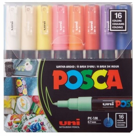 Sada popisovačů Uni Posca PC-1M 16 Ks.