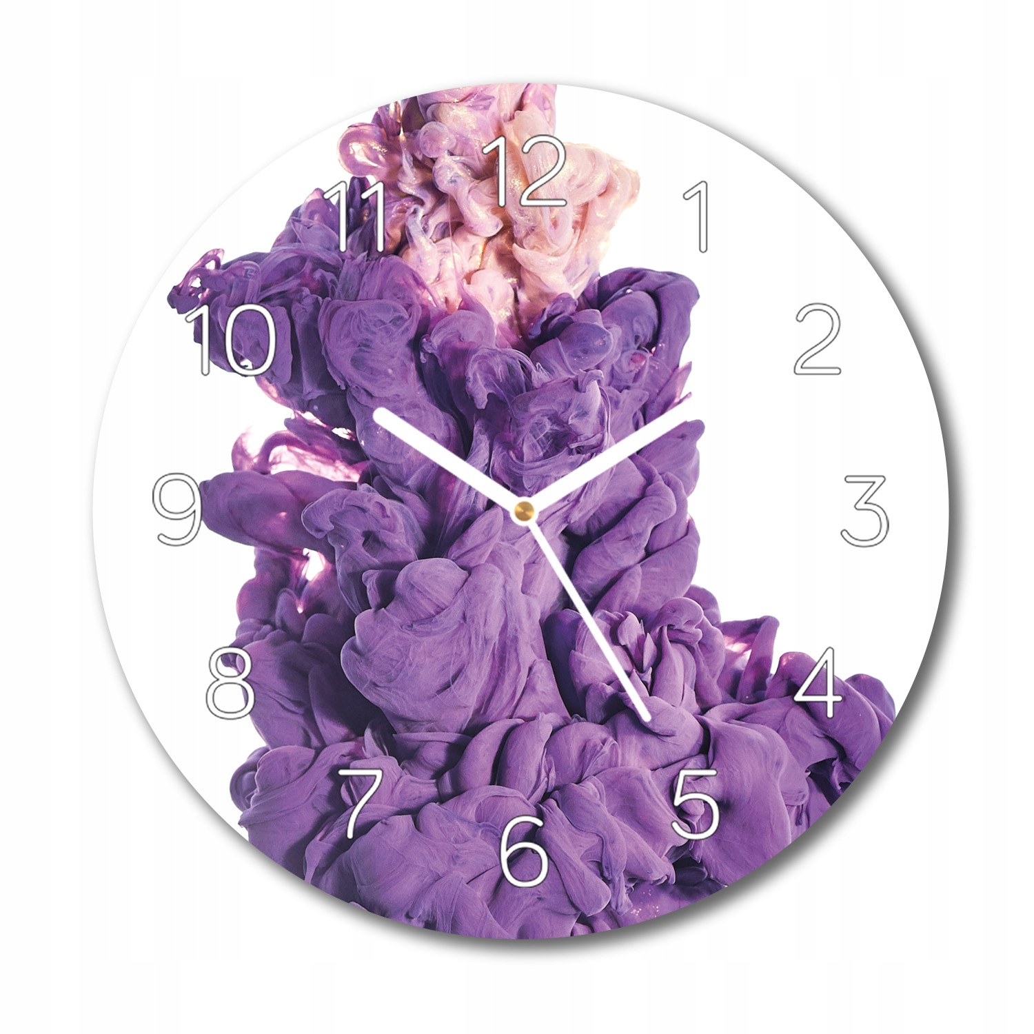 

Fioletowa farba woda zegar na szkle fi 30 do biura