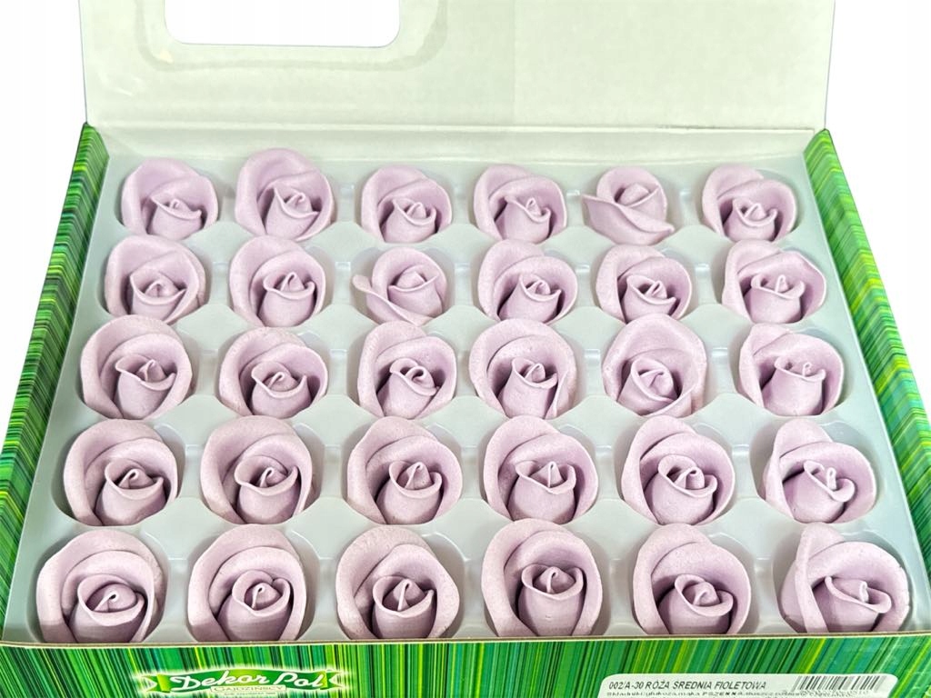 Levně Id_237dp Cukrové Růže 30ks Dort Dekorace Růže Fialová Vřes Cake