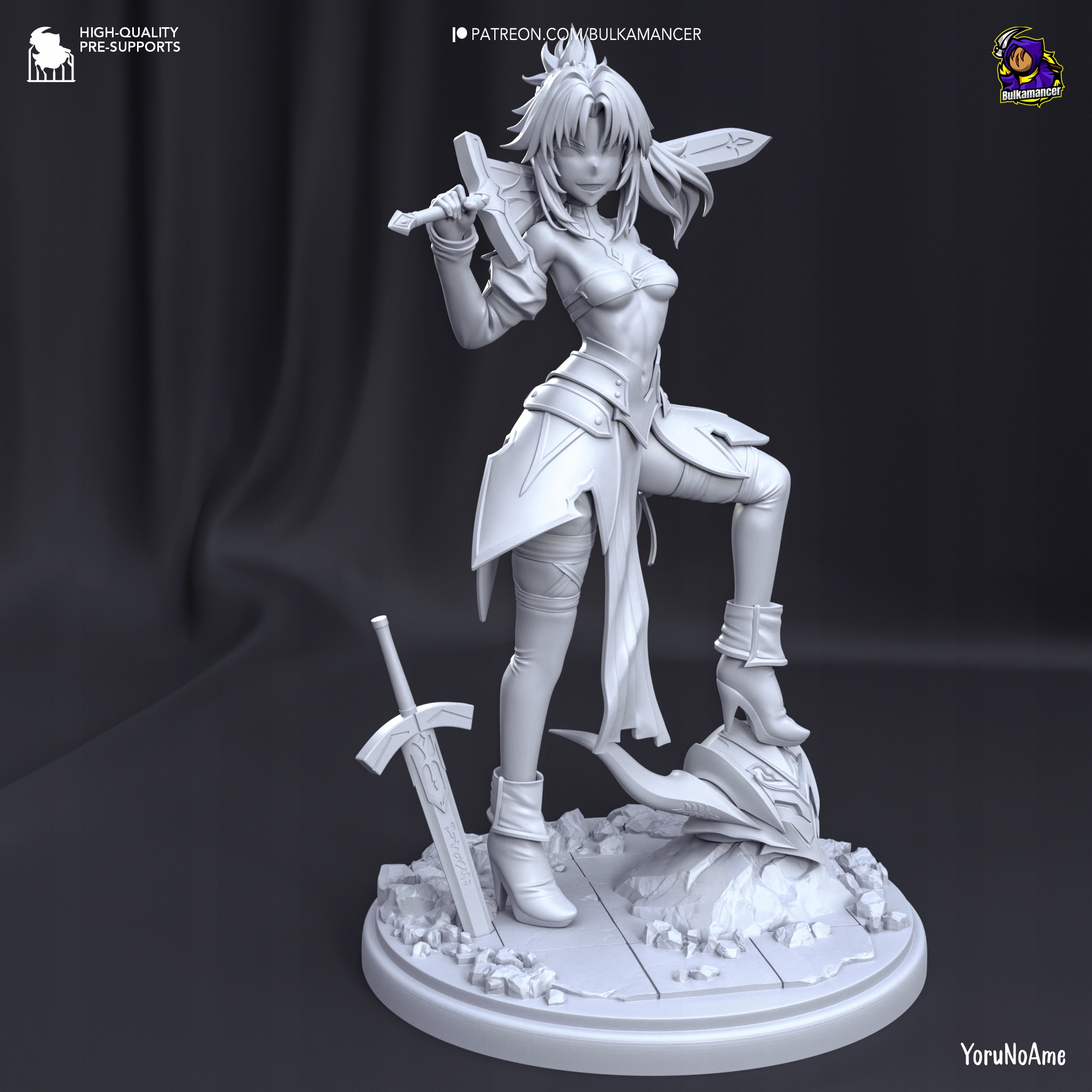 Figurka Mordred Fate Apocrypha Bulkamancer 3D tisk 14K Dárek