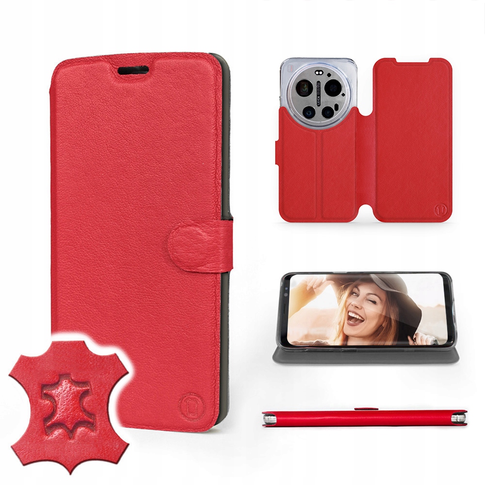 Etui Mobiwear do Xiaomi 17 Ultra Red Leather