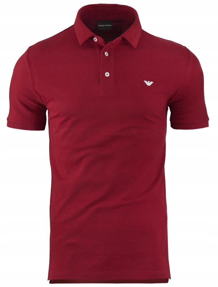 

Emporio Armani Klasyczna Koszulka Polo Bordowa /L