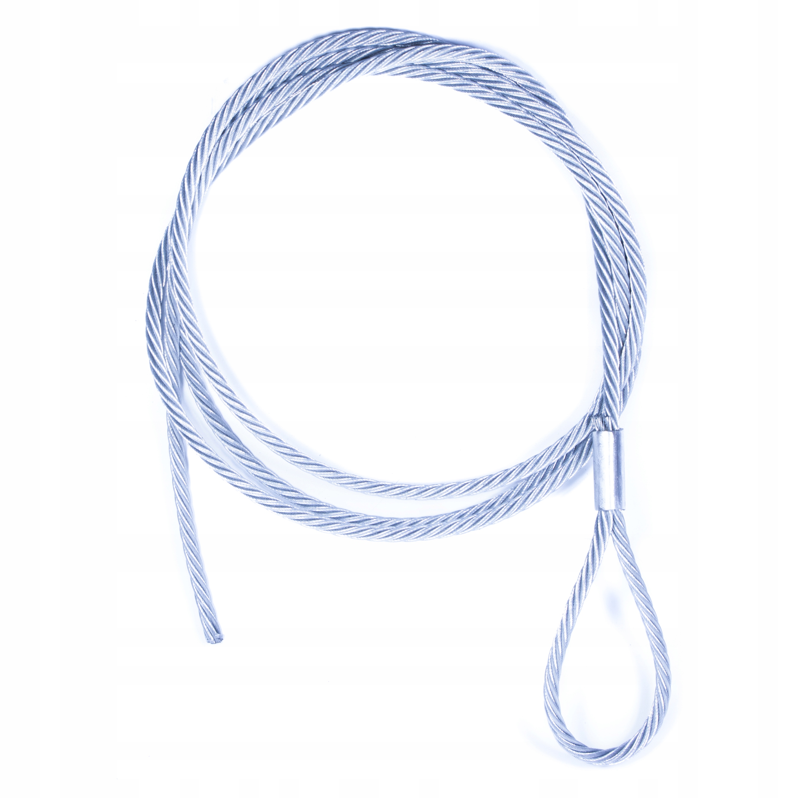 Lanové lanko s pozinkovanou smyčkou – volný konec Ø 12 mm; 15 m – 1500 kg 1,5 t