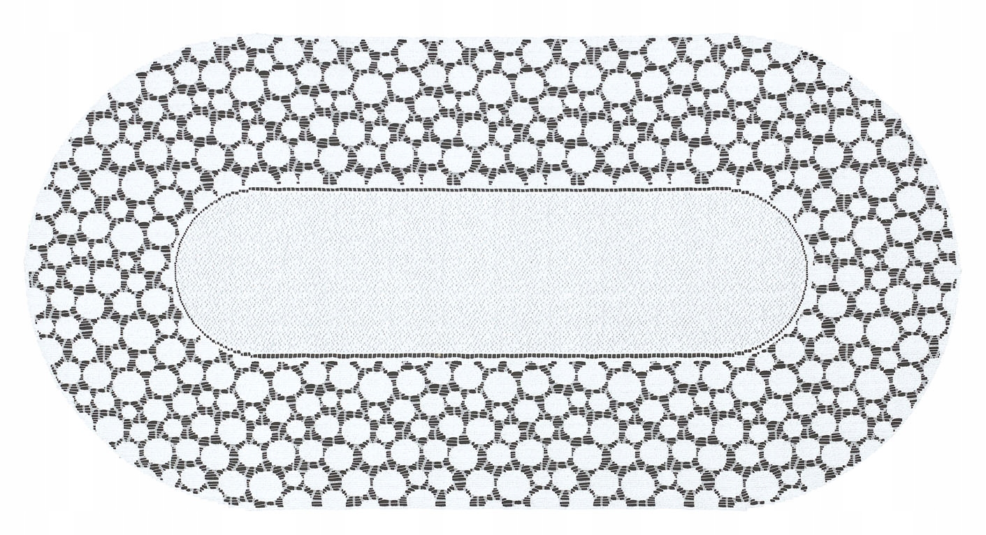 

Bieżnik Żakardowy Owalny 50x100cm Biały 250211