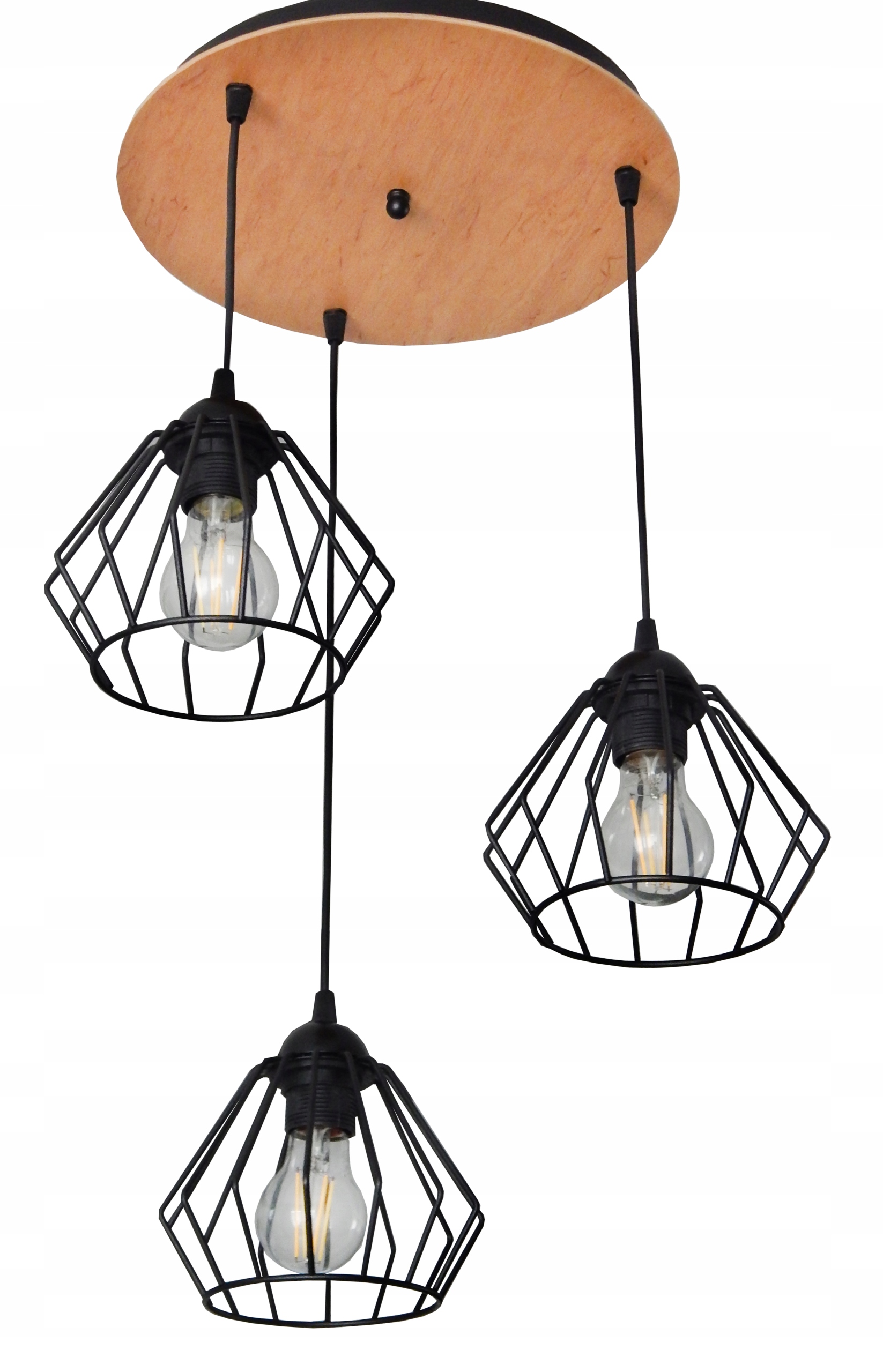 

Lampa Wisząca Sufitowa 003-SKD Drewno Drut Loft