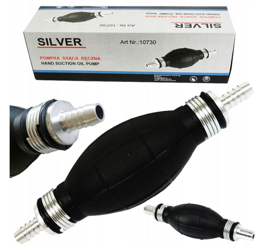 RĘCZNA POMPKA POMPA PALIWA GRUSZKA DO OLEJU 10 mm
