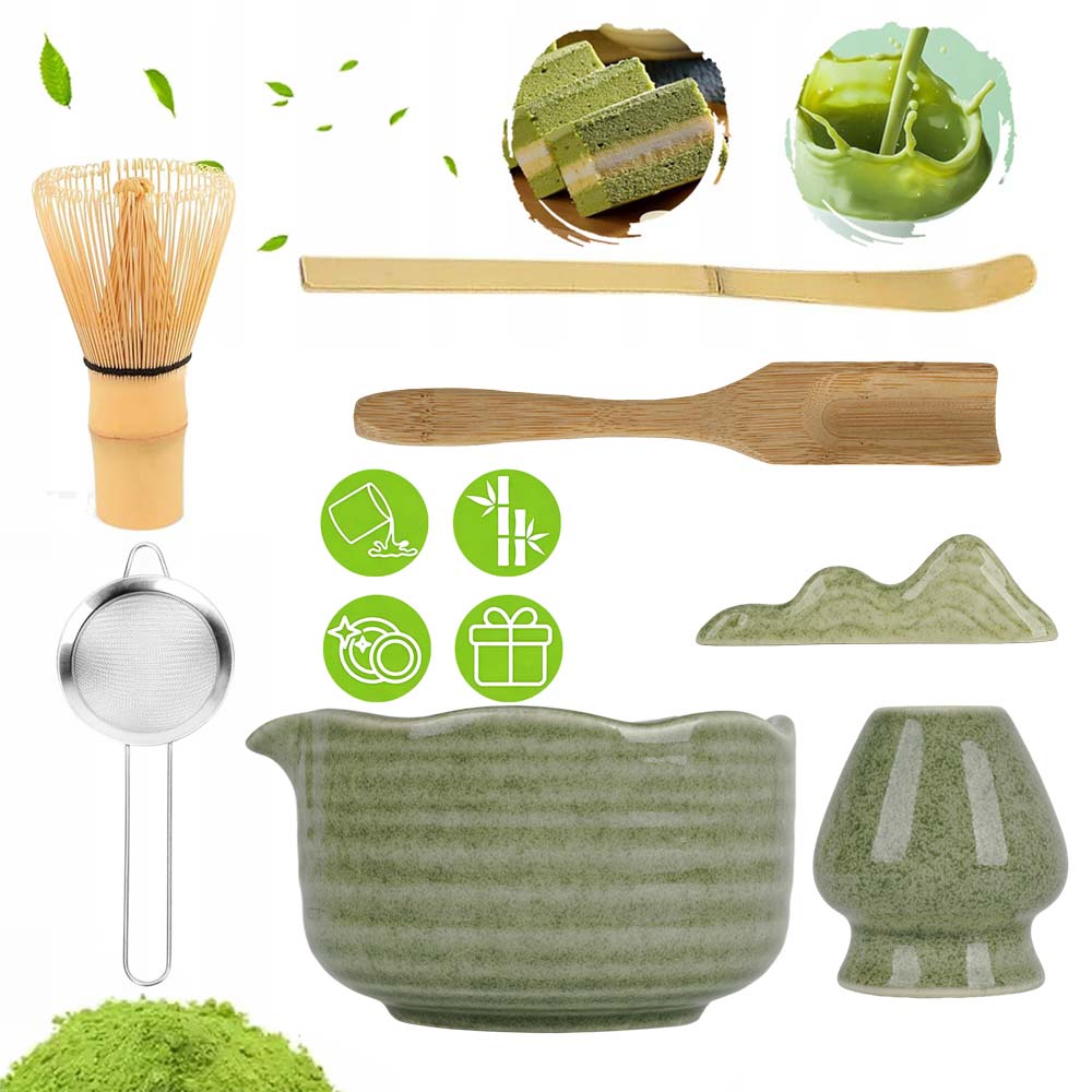 Sada japonského obřadu Matcha Matcha, přírodní metla Matcha