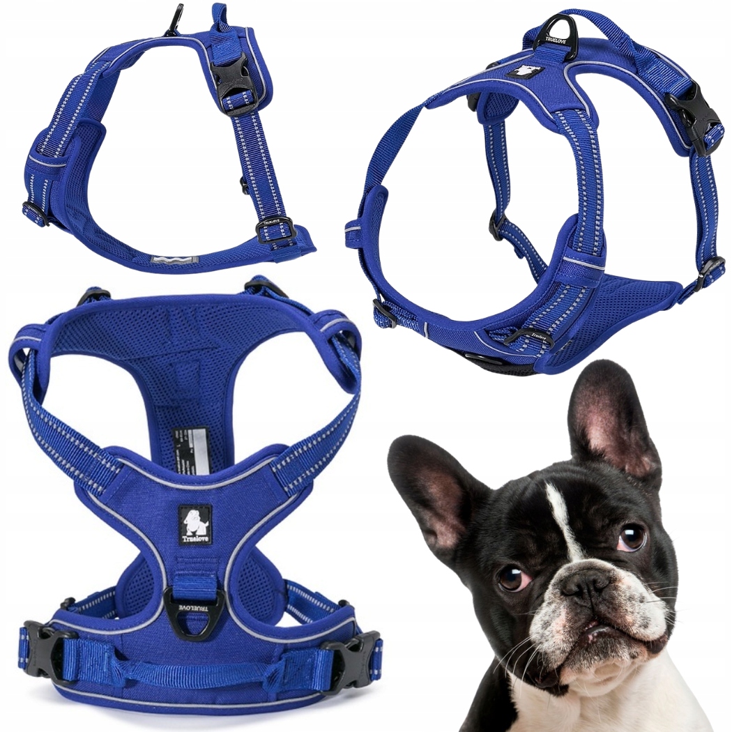 Levně Obojky Pro Psa Truelove Easy Walk Silné, Odolné, Reflexní, Tmavě Modré