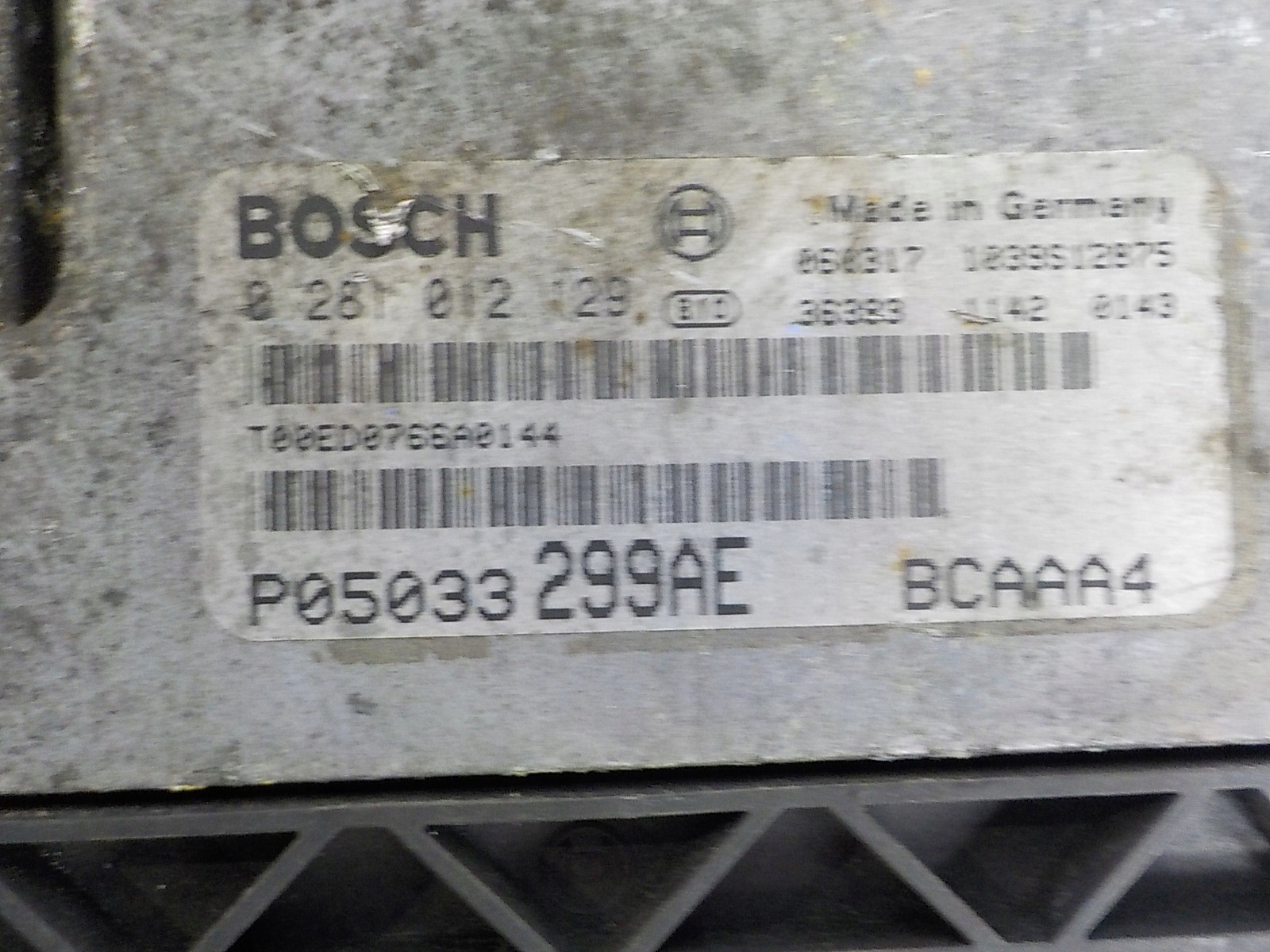 DODGE CALIBER computer Centralina 0281012129 P05033299AE