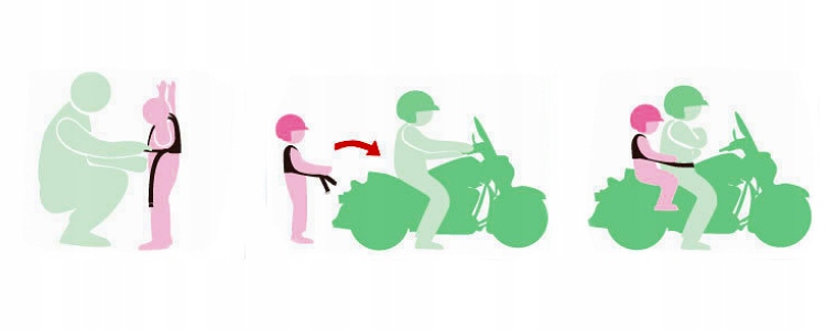 PAS BEZPIECZEŃSTWA SZELKI DZIECKA MOTOR MOTOCYKL Model twzu-ZL-SKU151452