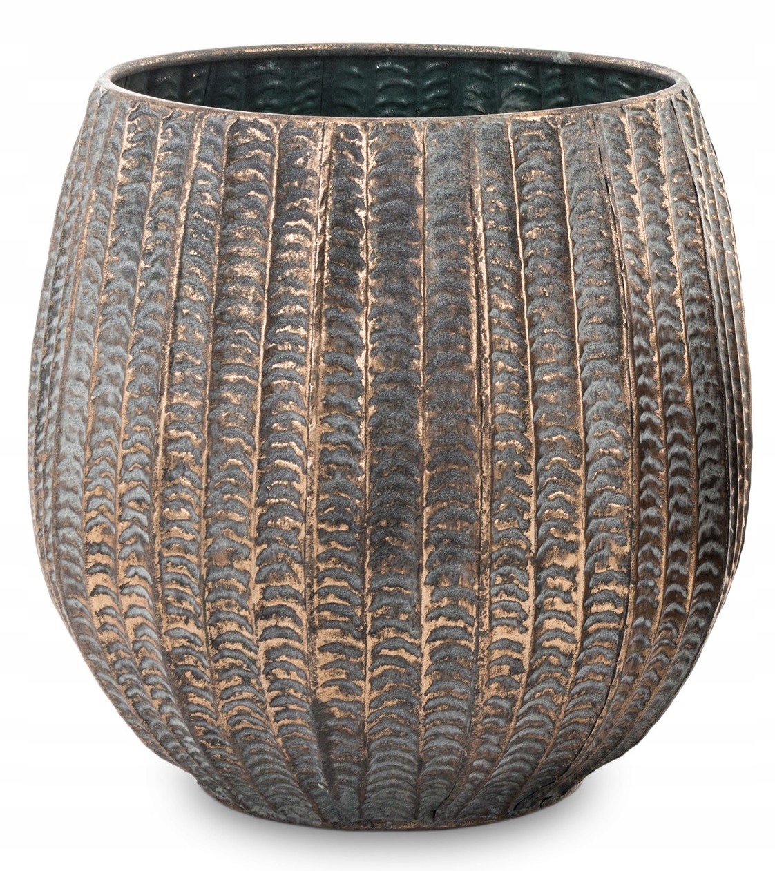 Dekoratívny kvetináč – starý s efektom patiny 36x31x31 cm veľ. M AP142513