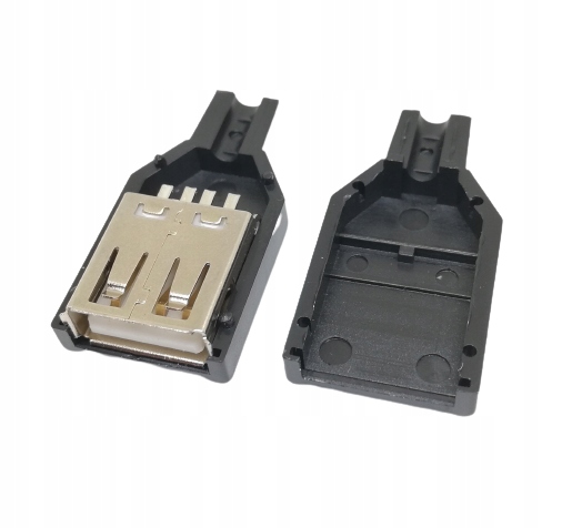 

Gniazdo Usb typ A na kabel z osłoną czarny