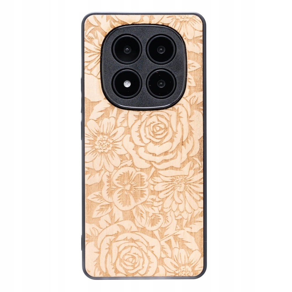 Dřevěné Pouzdro Bewood pro Xiaomi Redmi Note 14 Pro Plus 5G Růže Aniegre
