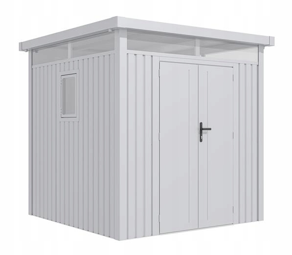 Domek ogrodowy G21 Atlanta 529 230 x 230 cm, metal silver