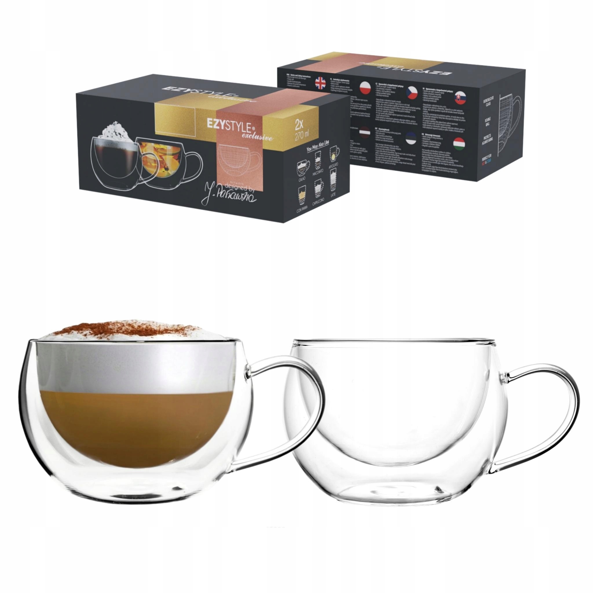 

Szklanki Termiczne Do Kawy Herbaty Kubki x2 270ml