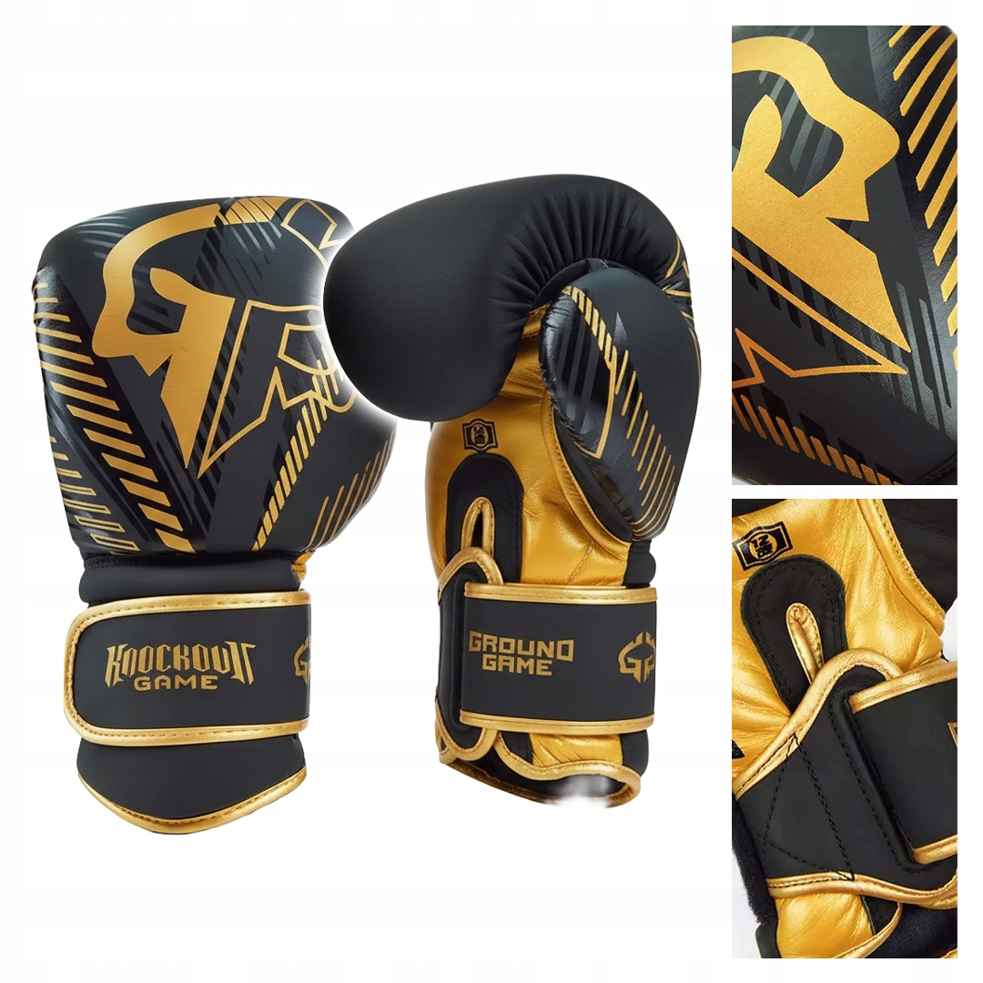 Boxerské kožené tréninkové rukavice Ground Game Bling Boxing 10 oz