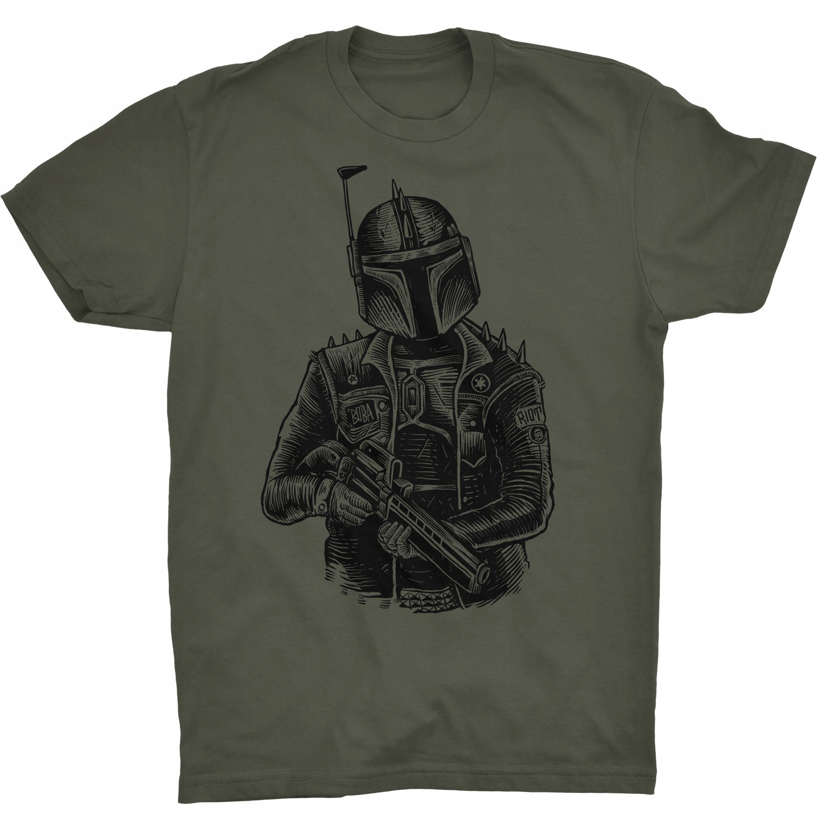 

Boba Fett Koszulka Punk Rock And Roll Mandalorian