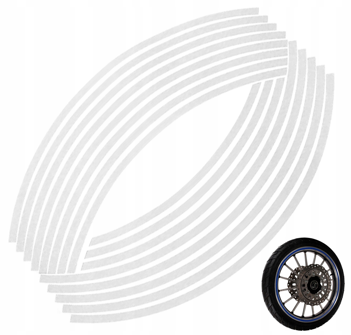 Naklejki Odblaskowe Na Koło Motocyklowe Felgi Koła Srebrne