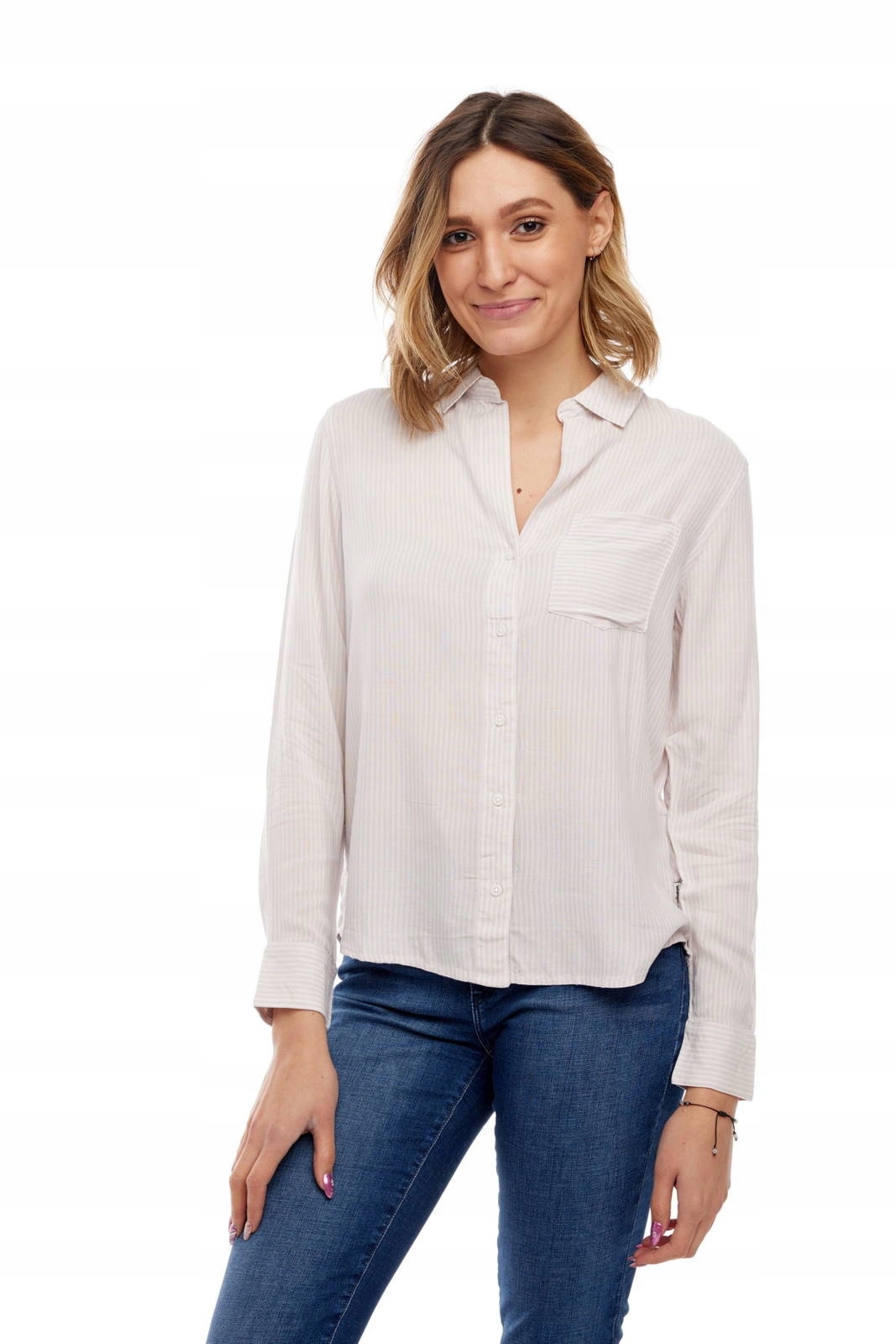 Dámská košile Wrangler Stripe Shirt Iris Purple W5R4TIP16 4XL