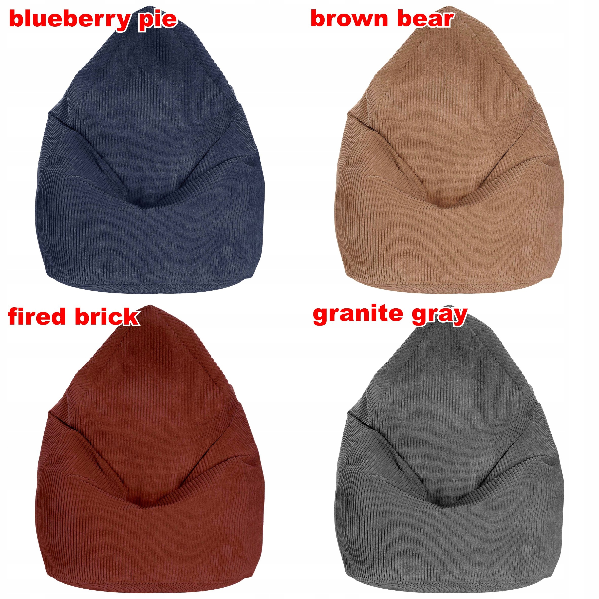 Worek Sako Siedzisko XXl Pufa Sztruks Gratis Prezent Podnóżek Producent MIX Typ worek