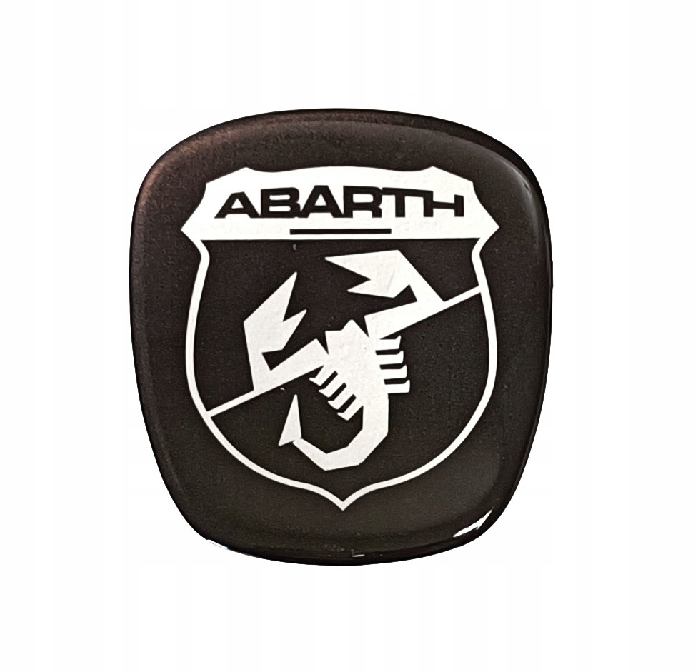 Emblemat Znaczek Reperaturka Naklejka Do Znaczka 85 MM Abarth Czarny 63X58