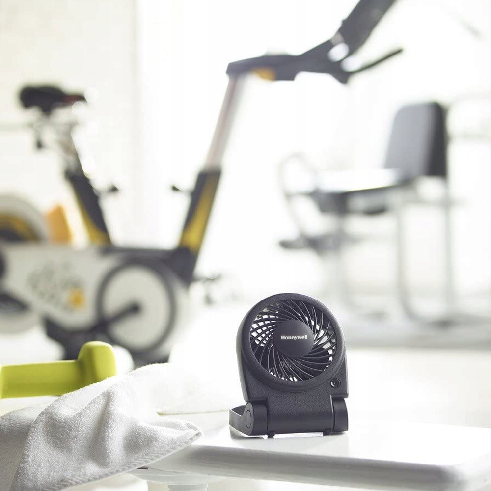 WENTYLATOR BIURKOWY WIATRAK PRZENOŚNY HONEYWELL TURBO HTF090 CICHY MAŁY USB Zasilanie USB