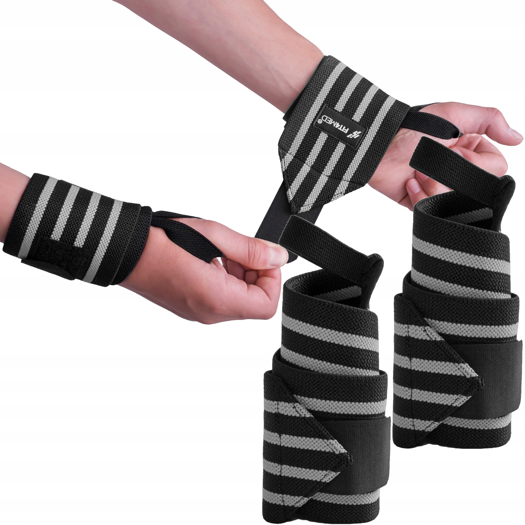 USZTYWNIACZ STABILIZATOR NADGARSTKA OWIJKA TENISOWA SIŁOWNIA FIT4MED PARA Marka Fit4Med