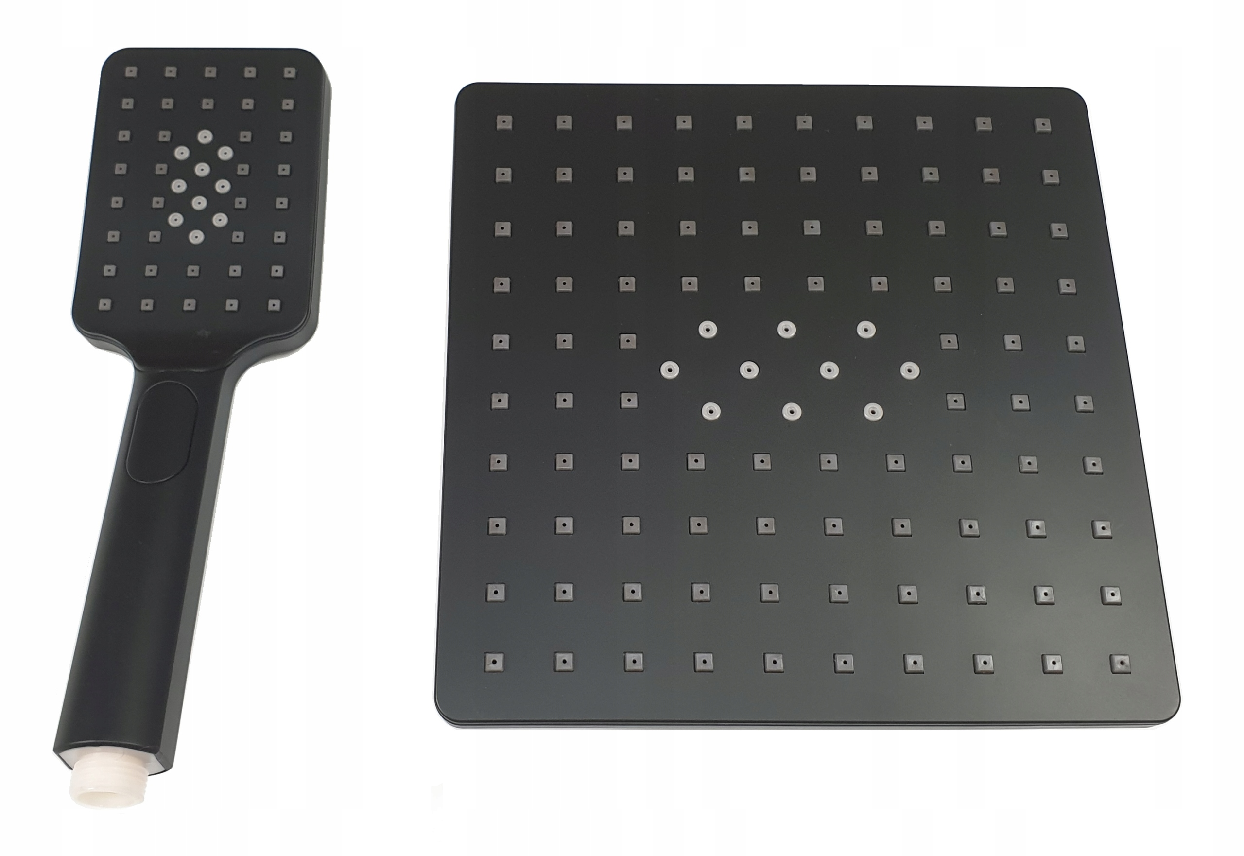 DESZCZOWNICA + BATERIA WANNOWA VALVEX LOFT CZARNA Linia LOFT BLACK