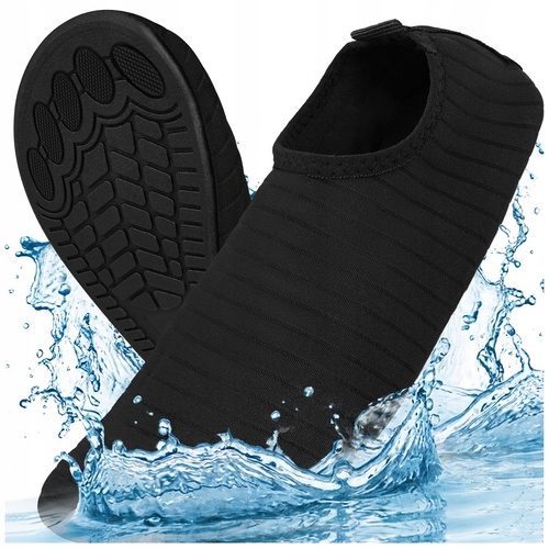 Tanie Buty do wody na plaże kamieniste czarne rozmiar nr 41 wkładka 25,5 cm