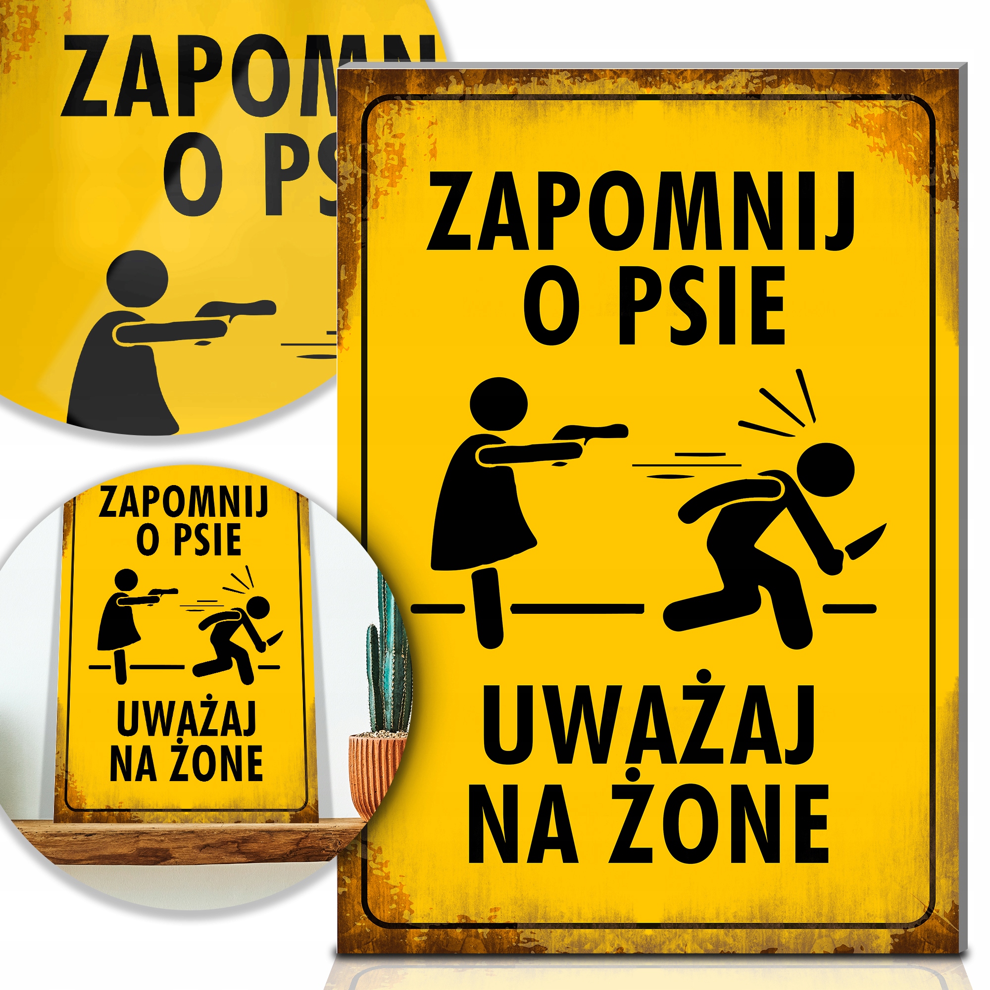 

Tabliczka do Pokoju Śmieszne Uważaj na Żone