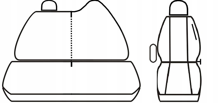 POKROWCE NISSAN NV400 2010-2024 7 osób brygadówka ławka Kolor czarny szary