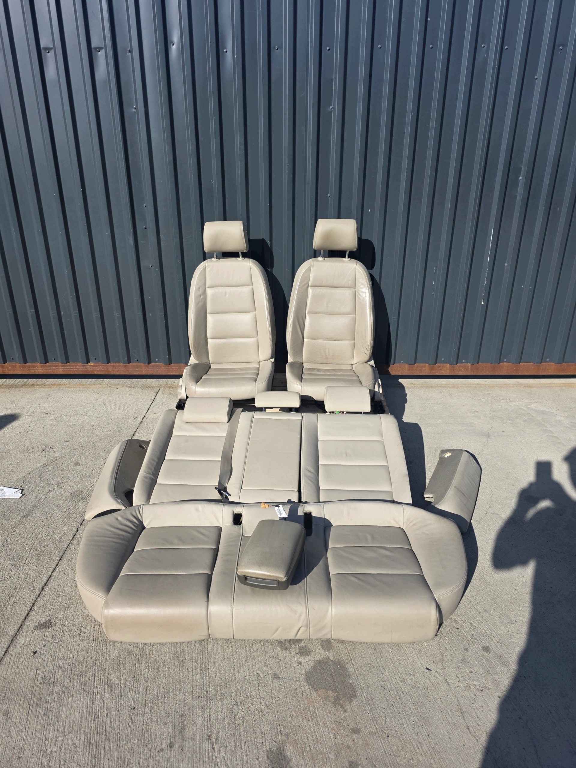 Sitz Sitze KOMPLET AUDI A6 C6 Leder BEZOWE heizung elektrisch !!!