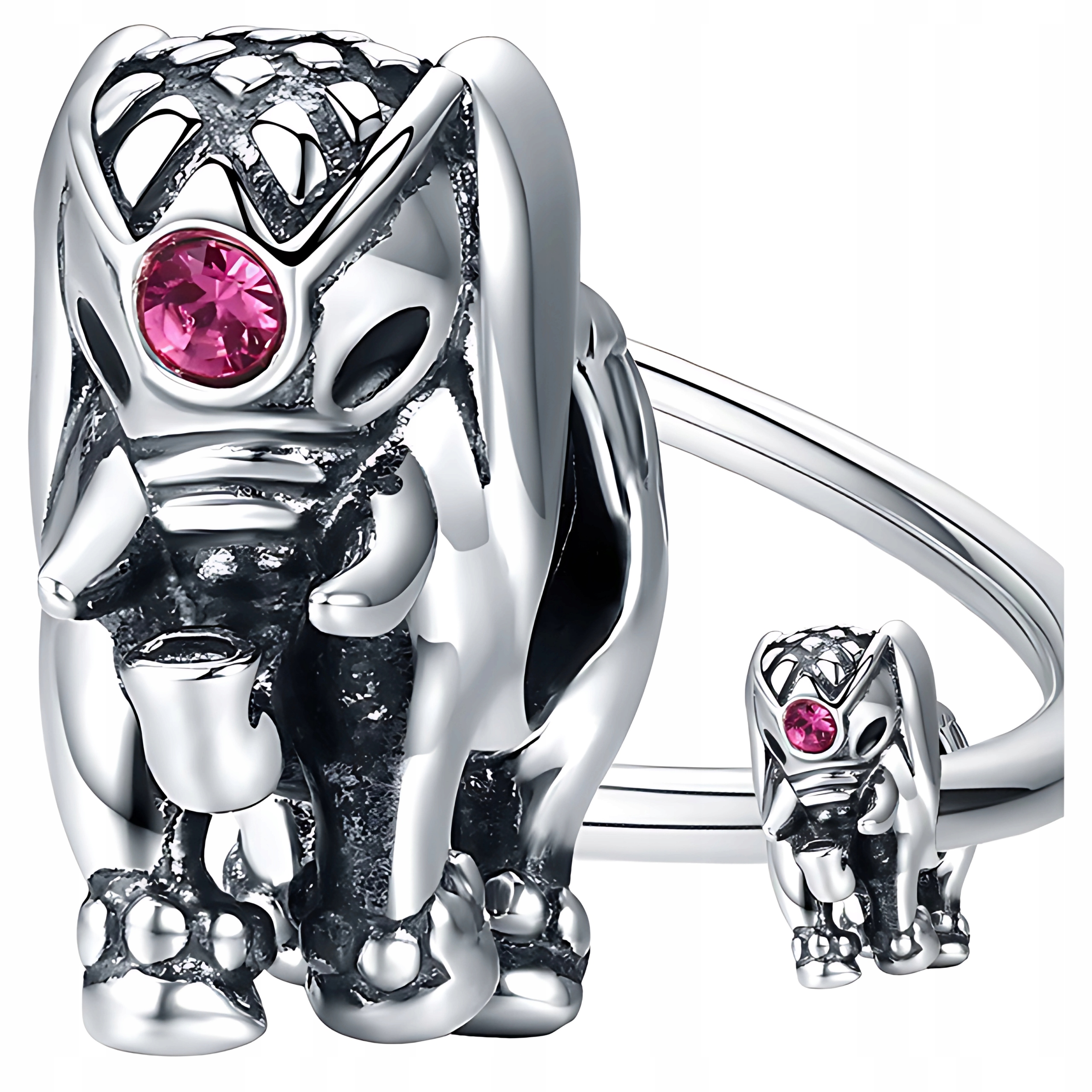 Charms Slon stříbro 925 naštěstí stříbrný slon přívěsek korálek pr 925