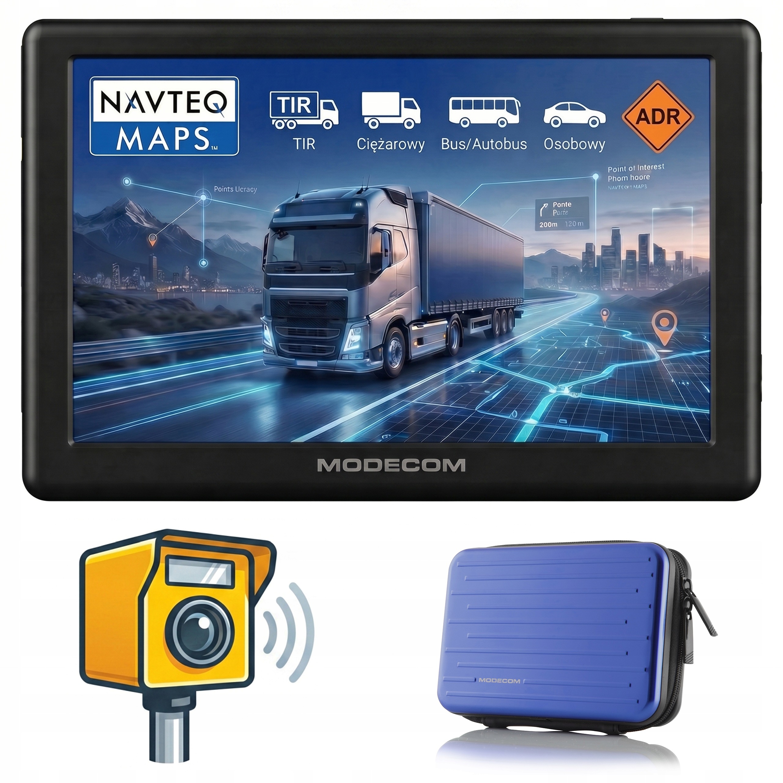 Navigační vůz Modecom CX 5.0 Truck Kamion Bus Pouzdro Fotoradary 2026